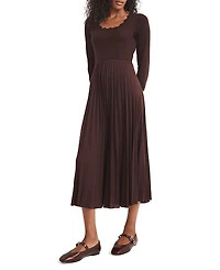 Mint Velvet Women's Scallop Trim Midi Dress