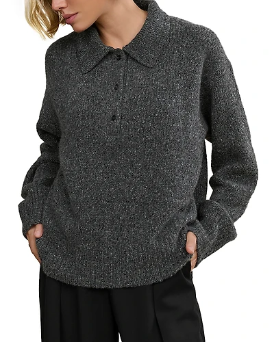 Jenni Kayne Burke Cashmere Polo Sweater