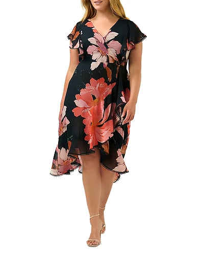 Estelle Plus Elena Wrap Front Dress