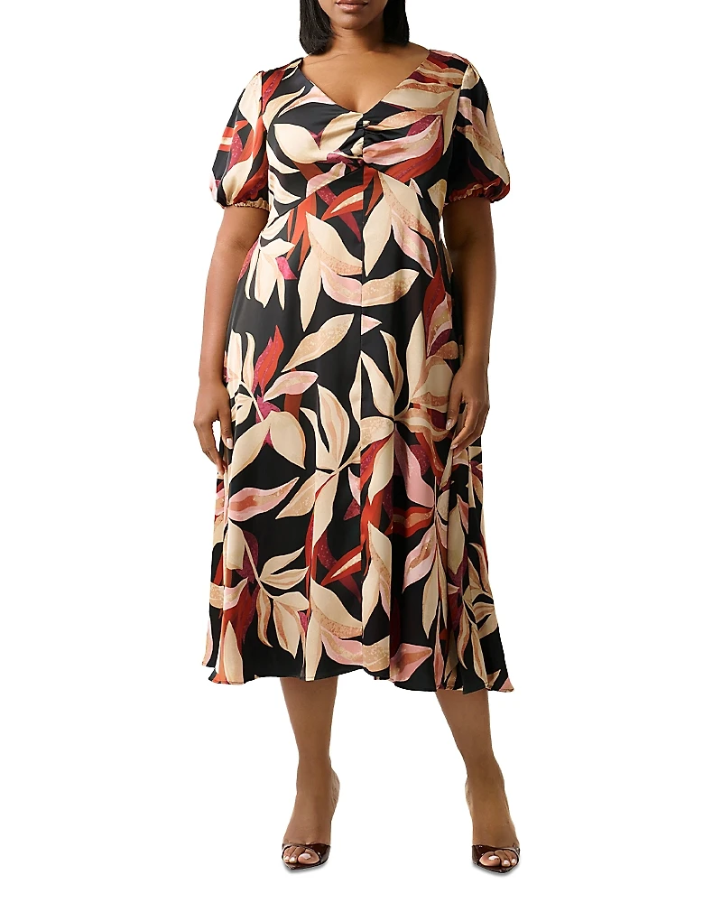 Estelle Plus Laura Puff Sleeve Dress