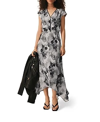 Mint Velvet Women's Abstract Print Midi Dress