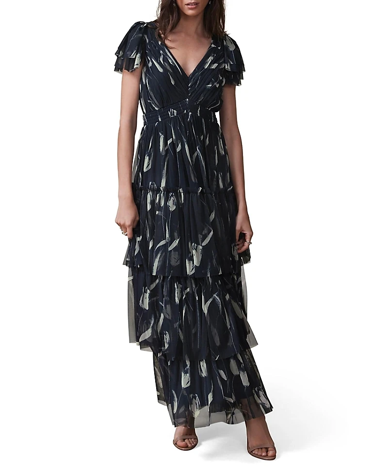 Mint Velvet Women's Ruffle Maxi Dress