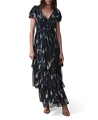 Mint Velvet Women's Ruffle Maxi Dress