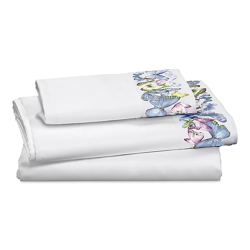 Dea Luxury Linens Palm Beach Farfalle Butterfly Sateen Sheet Set