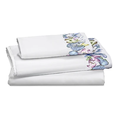 Dea Luxury Linens Palm Beach Farfalle Butterfly Sateen Sheet Set