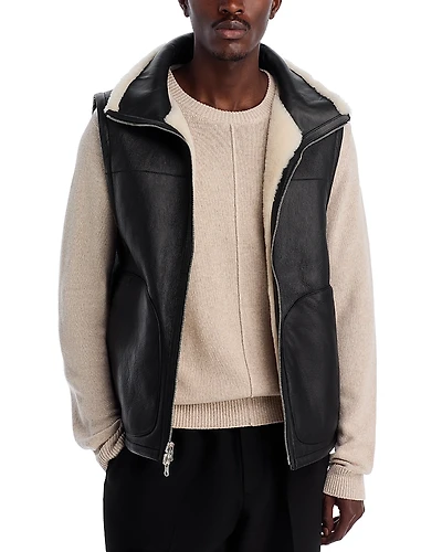 Helmut Lang Relaxed Fit Shearling Vest