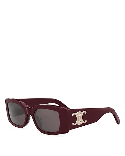 Celine Maxi Triomphe Rectangle Sunglasses, 53mm