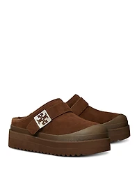 Tory Burch Women's Mellow Shearling Platform Clogs