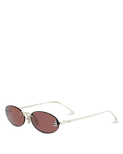 Fendi First Crystal Oval Sunglasses, 54mm