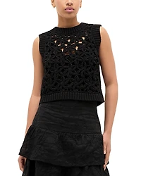 Marie Oliver Thea Crocheted Sleeveless Top