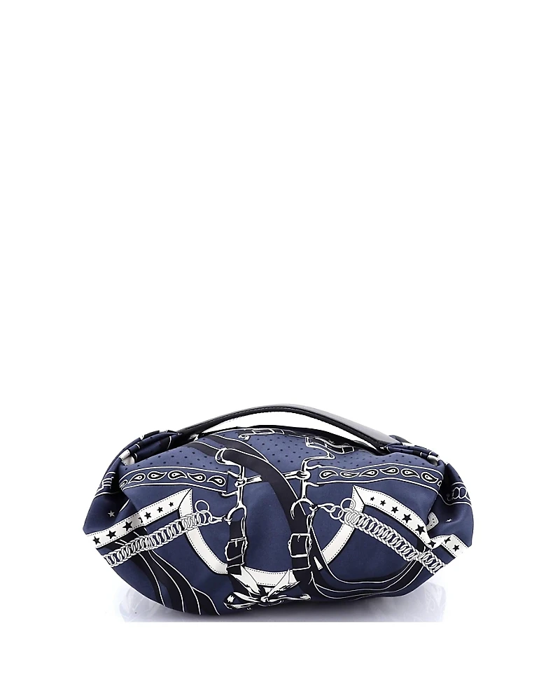 Pre-Owned Hermes Balusoie Bag Printed Silk and Leather