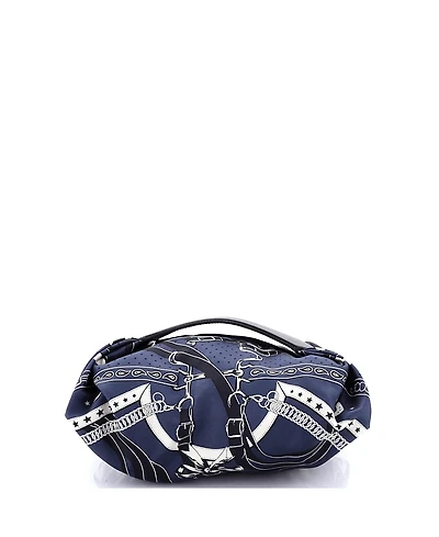 Pre-Owned Hermes Balusoie Bag Printed Silk and Leather