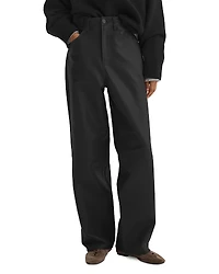 ROHE Leather Barrel Pants