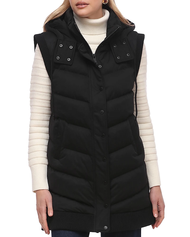 Bagatelle Long Hooded Puffer Vest