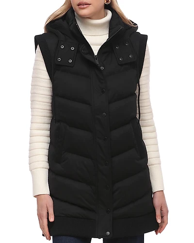 Bagatelle Long Hooded Puffer Vest