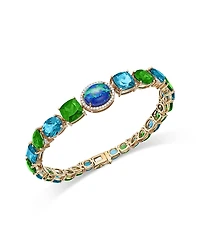 Bloomingdale's Fine Collection Multi-Gemstone & Diamond Link Bracelet