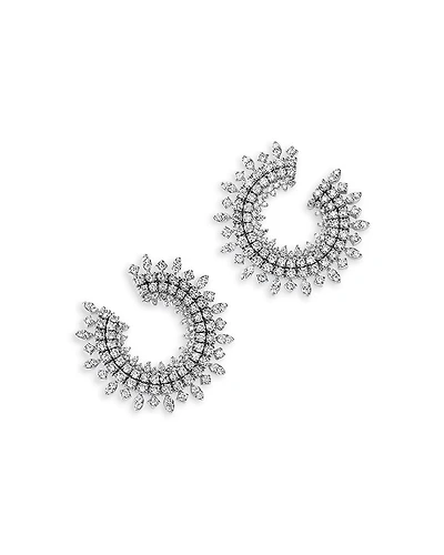 Bloomingdale's Fine Collection Diamond Front to Back Hoop Earrings