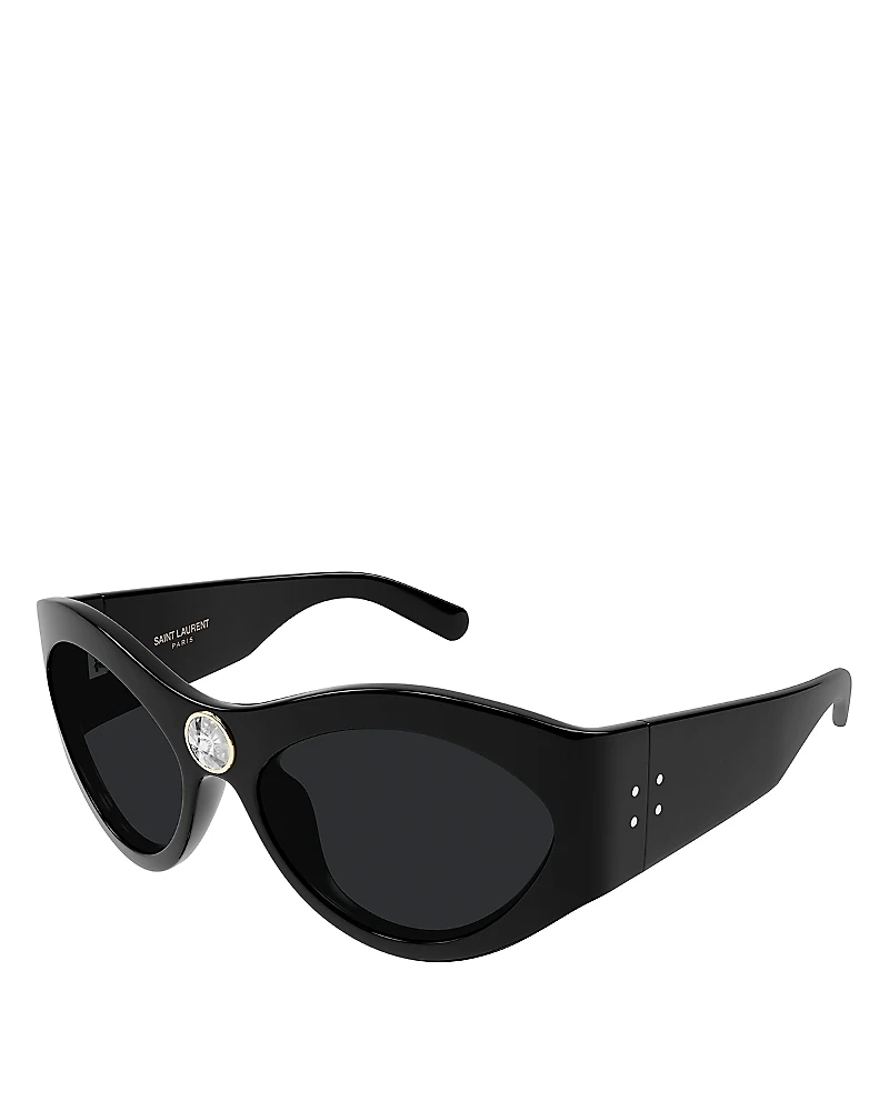 Saint Laurent Crystal Geometric Sunglasses, 58mm