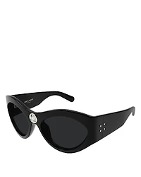 Saint Laurent Crystal Geometric Sunglasses, 58mm