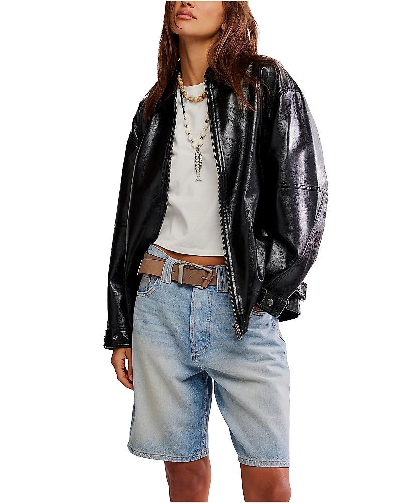 Free People Sloane Faux Leather Jacket