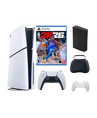 Sony PlayStation 5 Slim Disc Bundle with Nba 2K26 Game and Accessories
