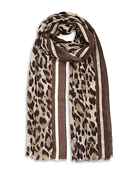 Echo Leopard Print Wrap Scarf
