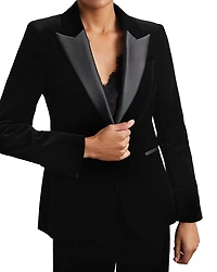 Reiss Myrtle Single Breasted Velvet Jacket
