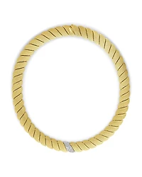 Roberto Coin 18K White & Yellow Gold San Marco Textured Collar Necklace, 16