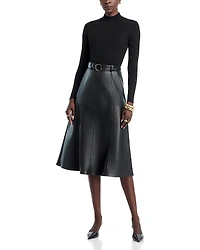 Elie Tahari The Miranda Mixed Media Dress