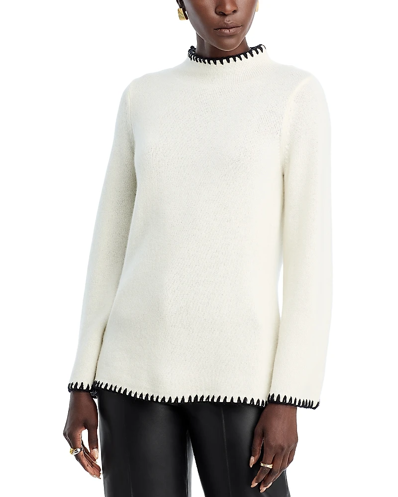 Elie Tahari Cashmere Funnel Neck Sweater