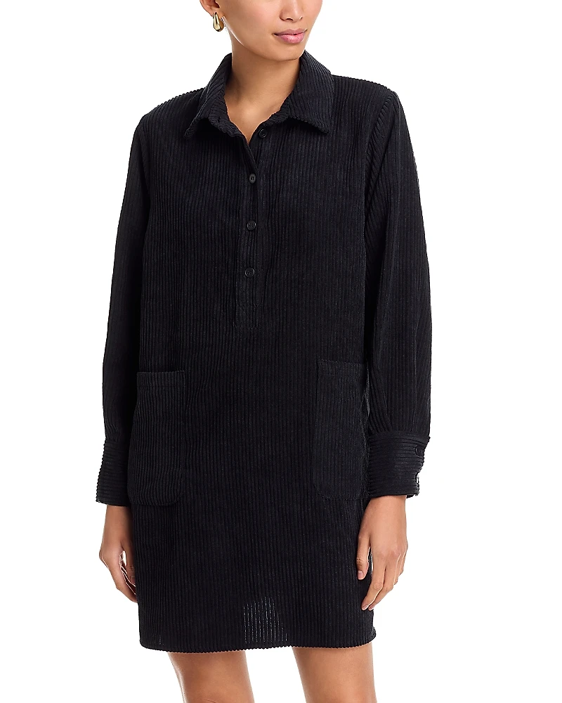 La Fee Maraboutee Velvet Shirt Dress