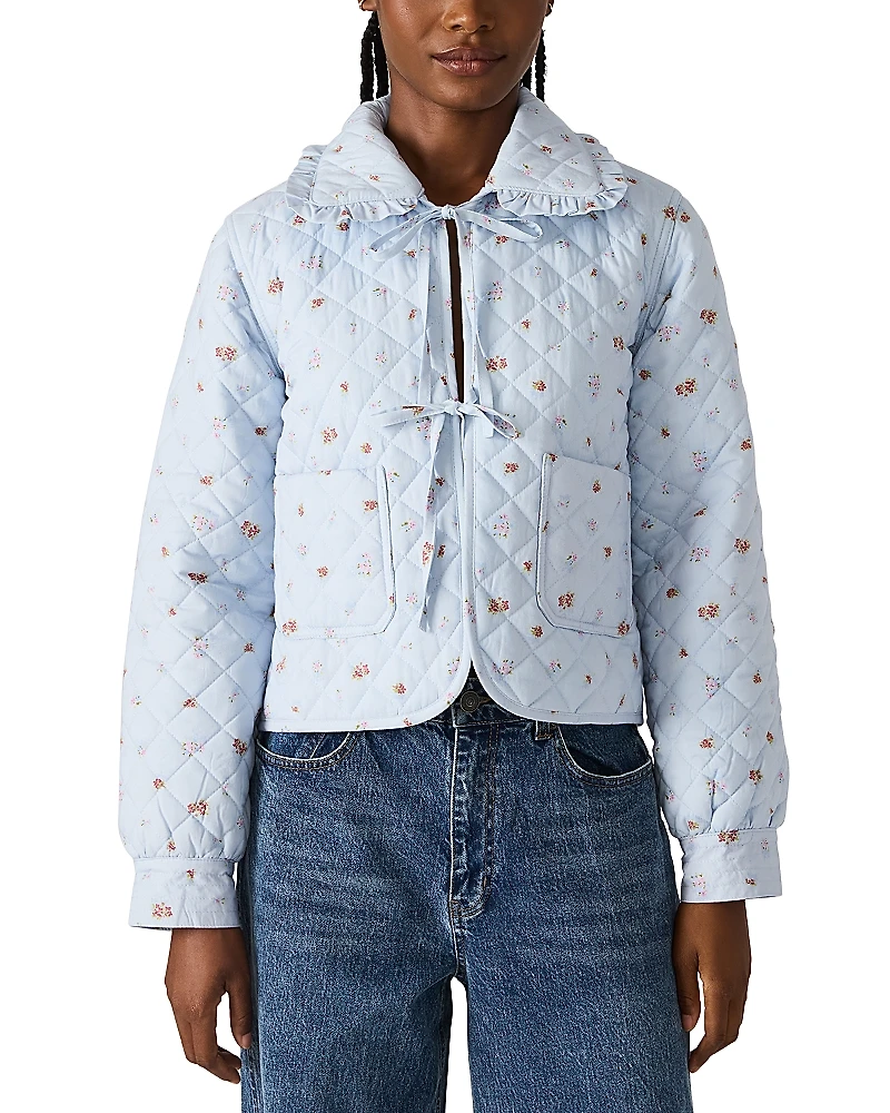 Steve Madden Nellie Quilted Tie Front Jacket