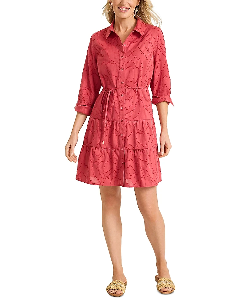 Tommy Bahama Isla Dream Long Sleeve Short Shirt Dress