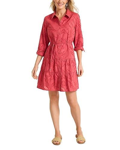Tommy Bahama Isla Dream Long Sleeve Short Shirt Dress