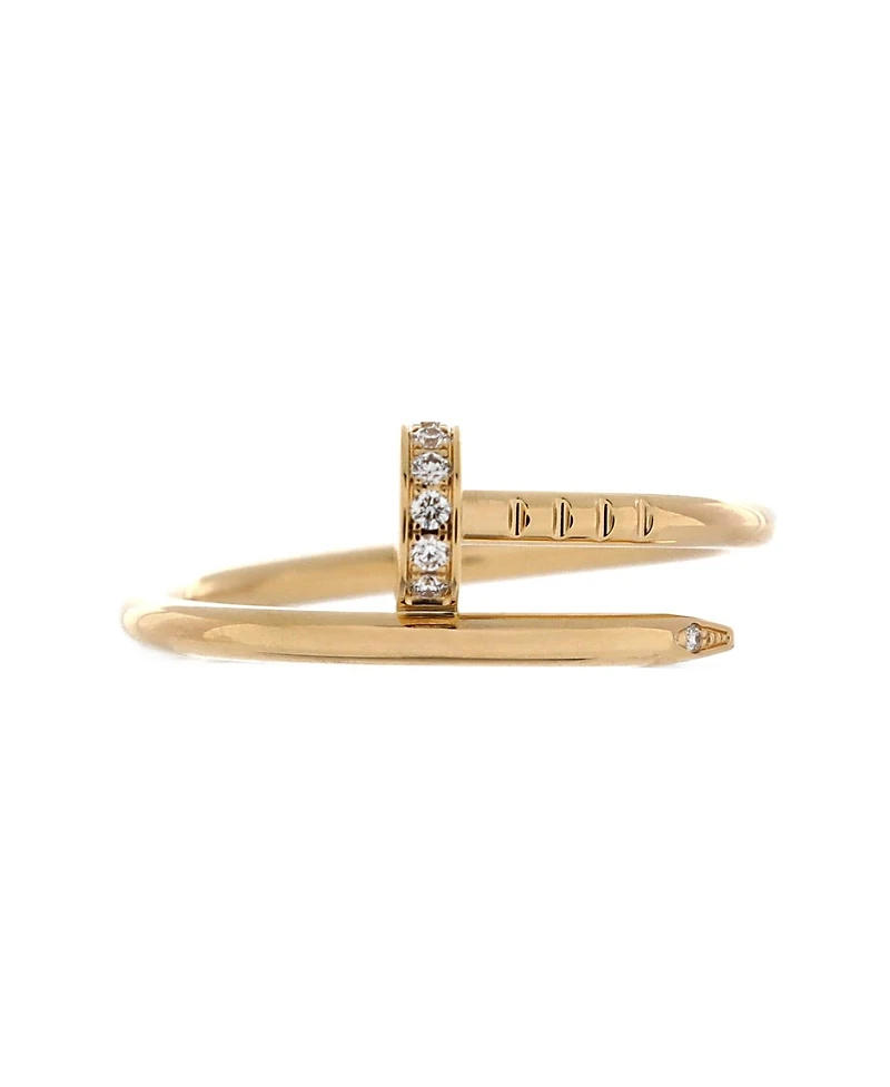 Pre-Owned Cartier Small Juste un Clou Ring 18K Gold and Diamonds