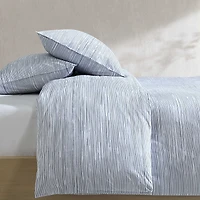 Calvin Klein Washed Percale Wavy Stripe 3 Piece Comforter Set