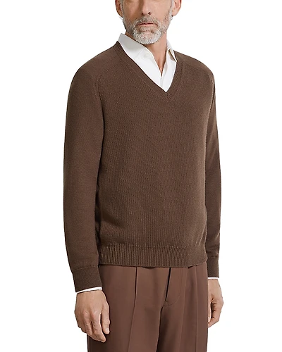 Zegna Oasi Cashmere V Neck Sweater