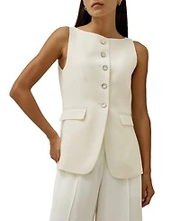Lilysilk Sleeveless Button Up Silk Vest