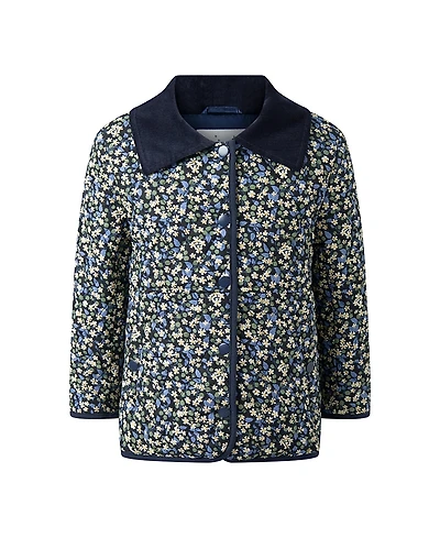 Rachel Riley Girls' Berry Floral Quilted Jacket - Little Kid, Big Kid