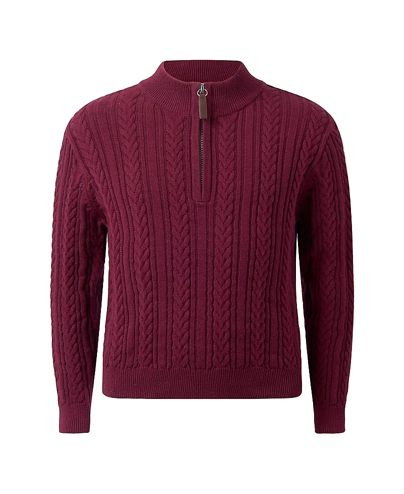 Rachel Riley Boys' Half-zip Cable Knit Sweater - Little Kid, Big Kid
