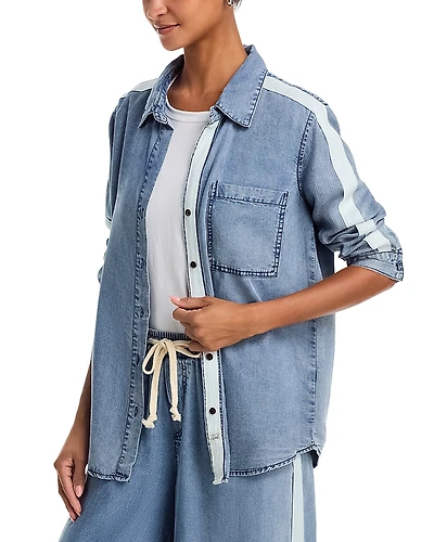Vintage Havana Contrast Taping Chambray Shirt