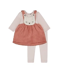 Deux par Girls' Bi-Material Dress and Leggings Set - Baby