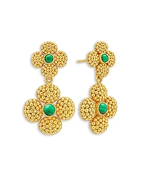 Capucine De Wulf Malachite Berry Clover Convertible Duo Earrings