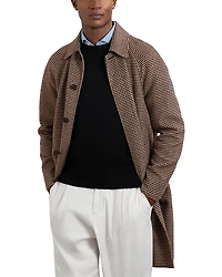 Reiss Morpeth Dogtooth Check Overcoat