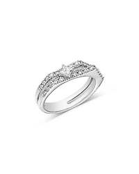 Bloomingdale's Fine Collection Diamond Princess & Round Double Row Ring