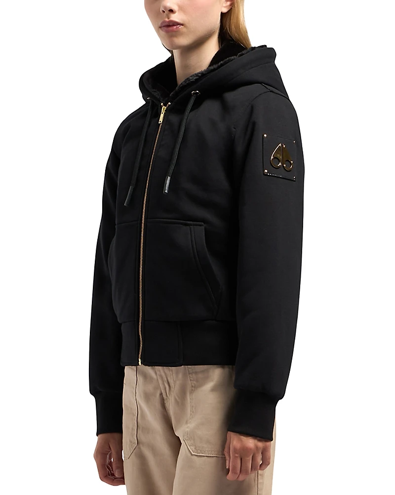 Moose Knuckles Madison Faux Fur Lined Sweatshirt