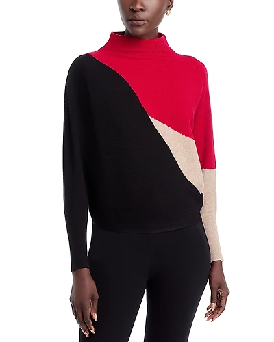 T Tahari Color Blocked Dolman Sleeve Sweater