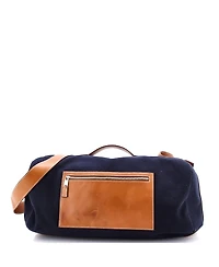 Pre-Owned Hermes Odyssee Terre Duffle Bag Canvas with Leather