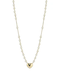 Bloomingdale's Fine Collection Freshwater Pearl Heart Pendant Necklace