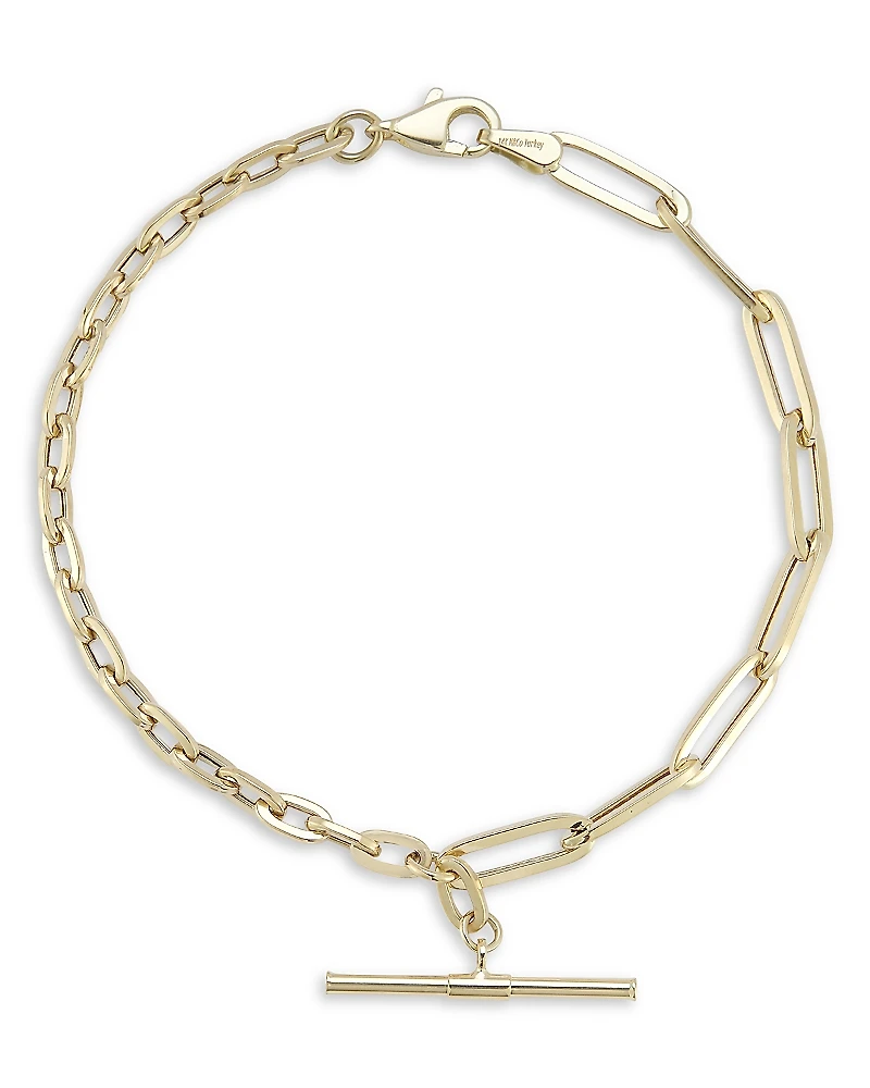 Bloomingdale's Fine Collection Mixed Chain T Bar Bracelet